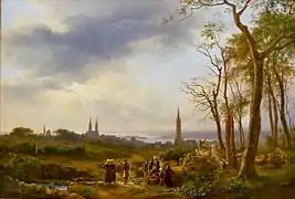 Vue de Saint-Pol-de-Léon (1837, musée des beaux-arts de Quimper)