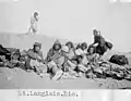 Lieutenant Dio (in the center with helmet) and Langlais with Goumiers (indigenous soldiers) of the Nomadic Group of Arouan. November 1932, Colonel Jean-Pierre Durand-Gasselin Collection.