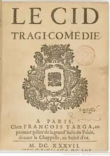 Le Cid, 1637 edition