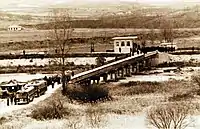 Pueblo's crew being released by the North Koreans across the Bridge of No Return in the Joint Security Area of the DMZ (De-militarized Zone) in Panmunjom, Korea on 23 December 1968.