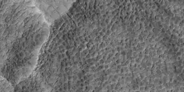 Low center polygons, as seen by HiRISE under HiWish program. Location is Casius quadrangle. Image enlarged with HiView.