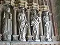 Some of the statues of the apostles in the porch interior