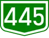 Main road 445 shield