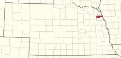 Location of the Winnebago Reservation in Nebraska