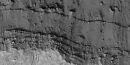 Close view of layers in a depression near Shalbatana Vallis, as seen by HiRISE under HiWish program