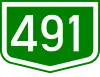 Main road 491 shield