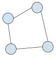 A biconnected graph on four vertices and four edges