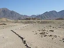 Decaying building in desert