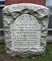 The Gravity Research Foundation monument outside Shrader Hall at Eastern Nazarene College