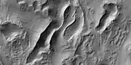 Close view of hollows, as seen by HiRISE under HiWish program