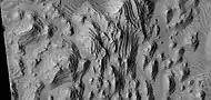 Close view of layers, as seen by HiRISE under HiWish program