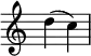   {
\override Score.TimeSignature
#'stencil = ##f
    \relative c'' {
        \time 2/4
        d4( c)
    }
}
