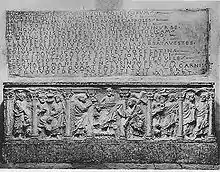 A photo of an early Christian sarcophagus