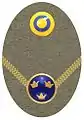 Hat badge (Mössmärke m/1946) for a second lieutenant in the army