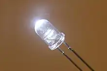 A white LED in operation