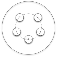 Drawing of a 5-hole pitch circle