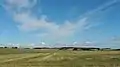 Typical landscape in Salling: flat and featureless agricultural fields.