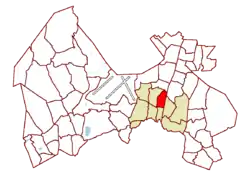 Location on the map of Vantaa