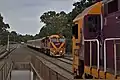 N451 "City of Portland" crossing N471 "City of Benalla" at Tallarook