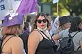 A participant in International Women's Day 2022 in Tandil