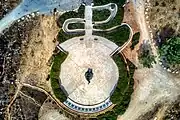 The memorial from above