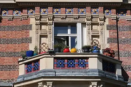 Facade of the (now) Suriname Embassy (Rue du Ranelagh no. 94), Paris, unknown architect, 1885