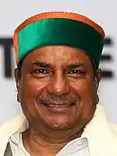 A. K. Antony in Himachali cap.