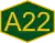 A22 highway logo