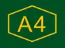 A4 Motorway shield}}