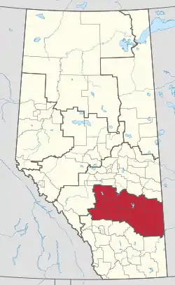 Location in Alberta