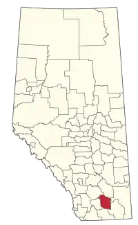 Location within Alberta