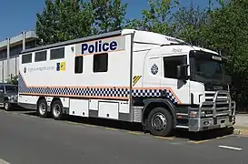 An ACT Policing Scania Mobile Command Unit