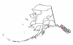 Location of Game Creek, Alaska