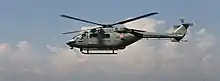 Indian Navy helicopter, seen from below