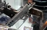 A limited edition of the 9mm GT9 pistol in stainless steel, with a 5-inch ventilated slide