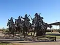 Artwork of the Australian Light Horse (Beersheba Memorial), Railway Street Park (2021).