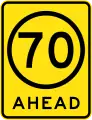 (R4-V108) 70 km/h Speed Limit Ahead (Used in Victoria)