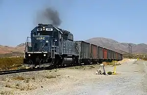 An ore train in California in 2012