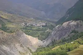 A general view of the village from the nearby hillside