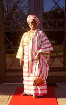 Iro and Bùbá, with Gele and Ipele. Blouse, wrapper and headgear