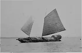 A casco in Manila Bay in full sail (c. 1906)