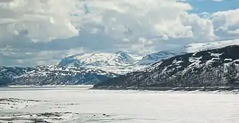 A frozen Strandavatnet