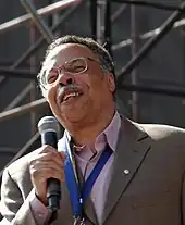 Image 60The former Canadian Parliamentary Poet Laureate George Elliott Clarke (2015) (from Canadian literature)