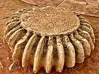 Detached amalaka stone of the Durga Temple, Aihole, 7th century