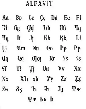 Abazin alphabet of the 1930s