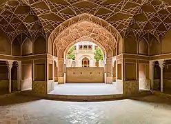 a panoramic HDR image from a section of abbasi house in kashan