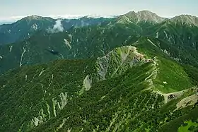 Akaishi Mountainsfrom Mount Shiomi