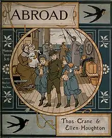 Cover to Abroad (1882), by Thomas Crane & Ellen Houghton