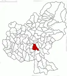 Location in Mureș County