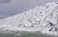 Accropode blocks on breakwater.